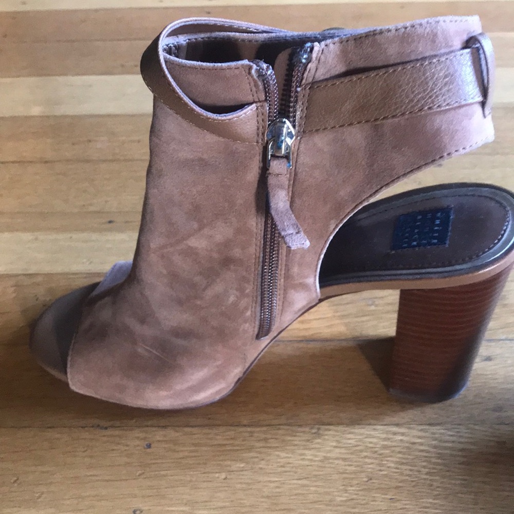 Peep toe booties